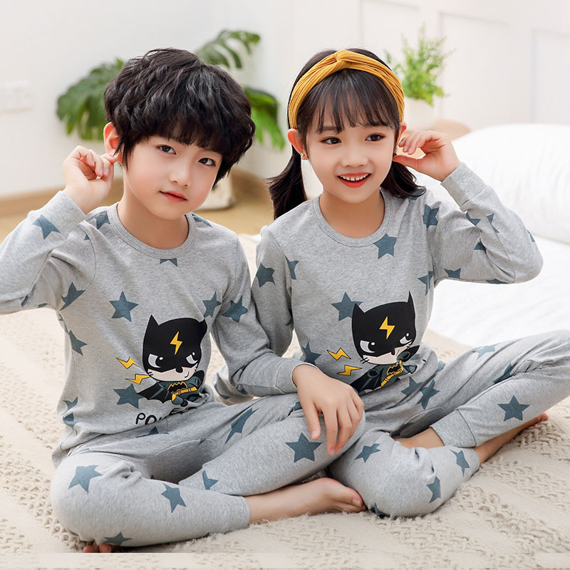 Childrens bộ đồ lót bông bé bông bông áo len trẻ em mỏng tội kích thước cô gái mùa xuân và mùa thu quần.