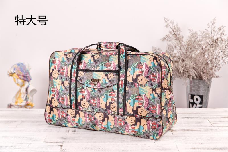 Công suất lớn phim hoạt hình túi du lịch Hàn Quốc chéo ánh sáng di động túi du lịch tập thể dục túi gấp túi hành lý không thấm nước túi đựng đồ cá nhân