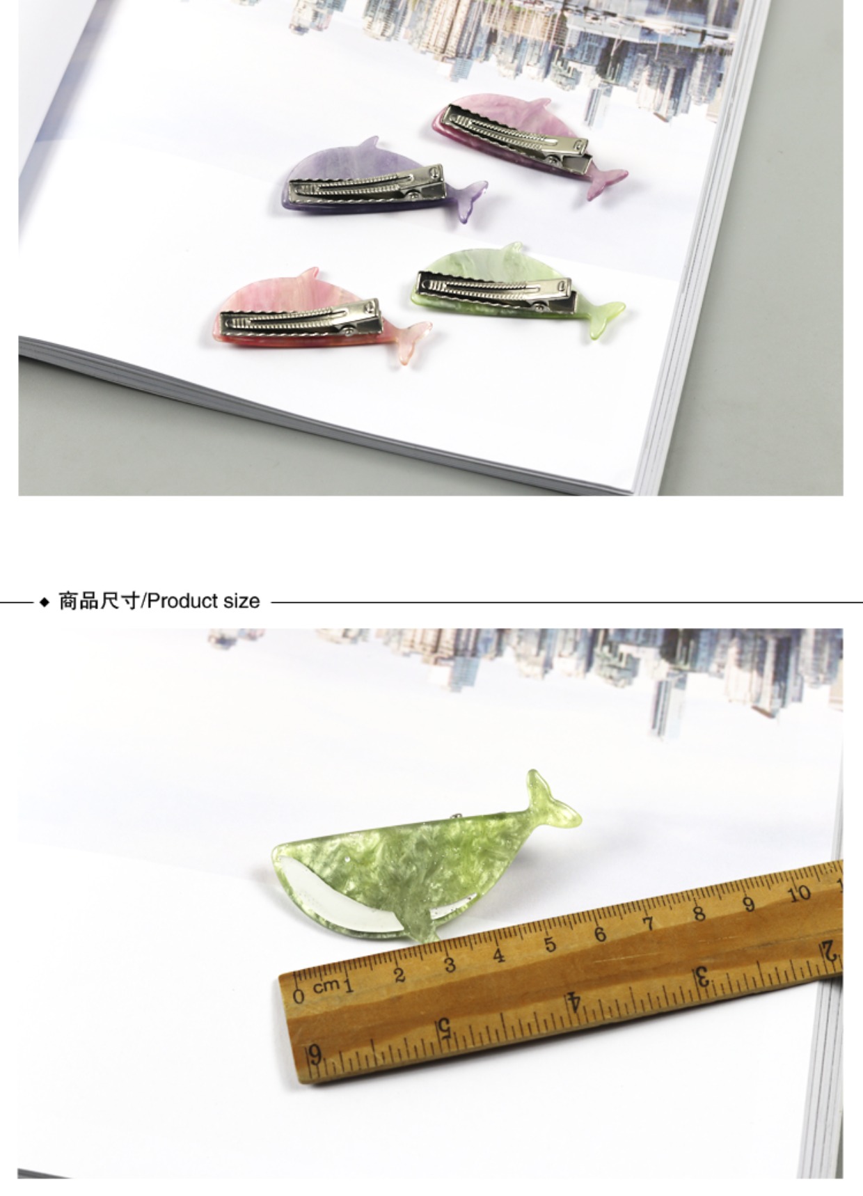 Mới clip cá heo acrylic Acetate Star tấm dễ thương Duckbill Clip Liuhai Clip hàng đầu kẹp - Phụ kiện tóc phụ kiện tóc hà nội
