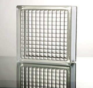Crystal Wah Glass brick large brick 240 * 240 * 80mm parallel veins