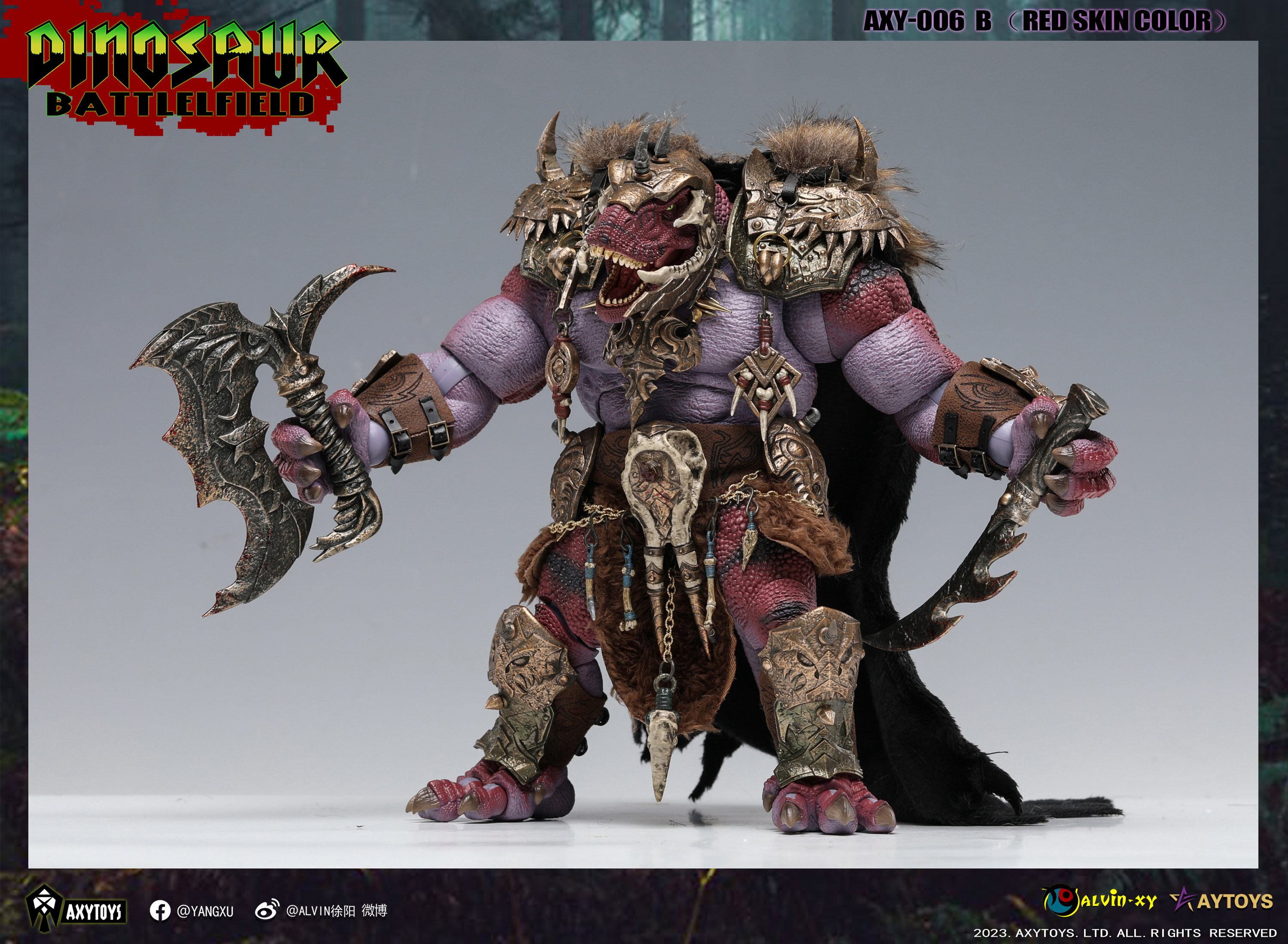 AXYTOYS Dinosaur Battlefield 1/12 AXY006B Tyrannosaurus Deluxe Red