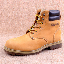 Beef Tendon Bottom Martin boot Boot Layer Bull Leather along side bales Oil Resistant Male Midi blemishes Pick up Outdoor Rhubarb Boots 42