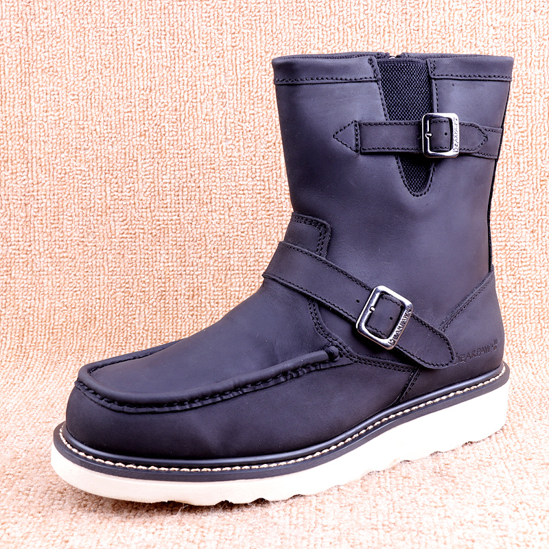 Foreign Trade Bull Leather Shoes leather Winner Inside Pull Chain Along Side No Glue Car Stitches Crafts Riding Shoes Outdoor Casual Martin Boots
