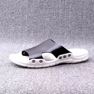 Light and light slippers top layer cowhide summer breathable foot Sandals sandals open toe beach slippers original single lightweight MD sandals