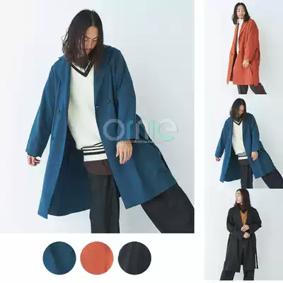 High-end brand glossy smooth elegant TR with belt loose medium and long version double-breasted Chester windbreaker