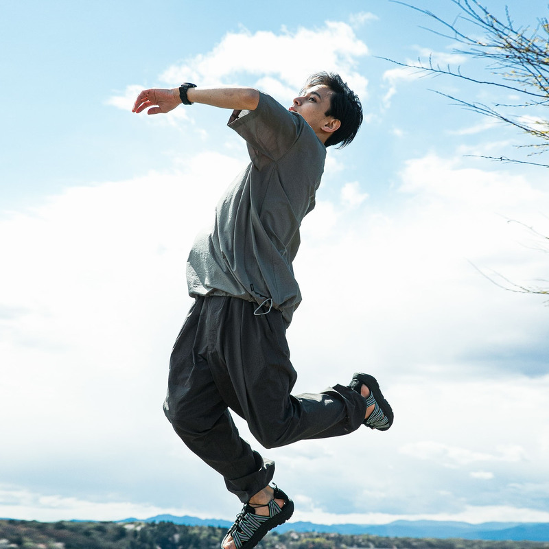 Japanese-Style Functional Outdoor Ek@L Toray Dotair Lightweight Breathable Mesh Sweat-Absorbent Quick-Drying Easy Loose Straight-Leg Pants