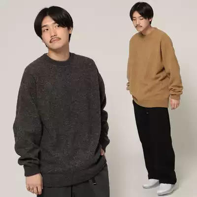 BMS soft and comfortable fluffy warm wool blend OVERSIZE shoulder loose profile round neck sweater sweater