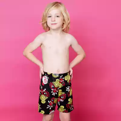 Japanese popular Tide brand children's clothing Black Super pacifier function waterproof taffeta elastic waist swimming beach shorts