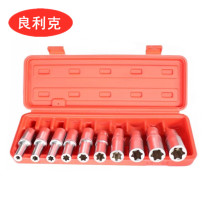 Lianglik 10 pieces suit lengthened e type sleeves large flying spline flower type hexagonal E1016182022 internal flower tool