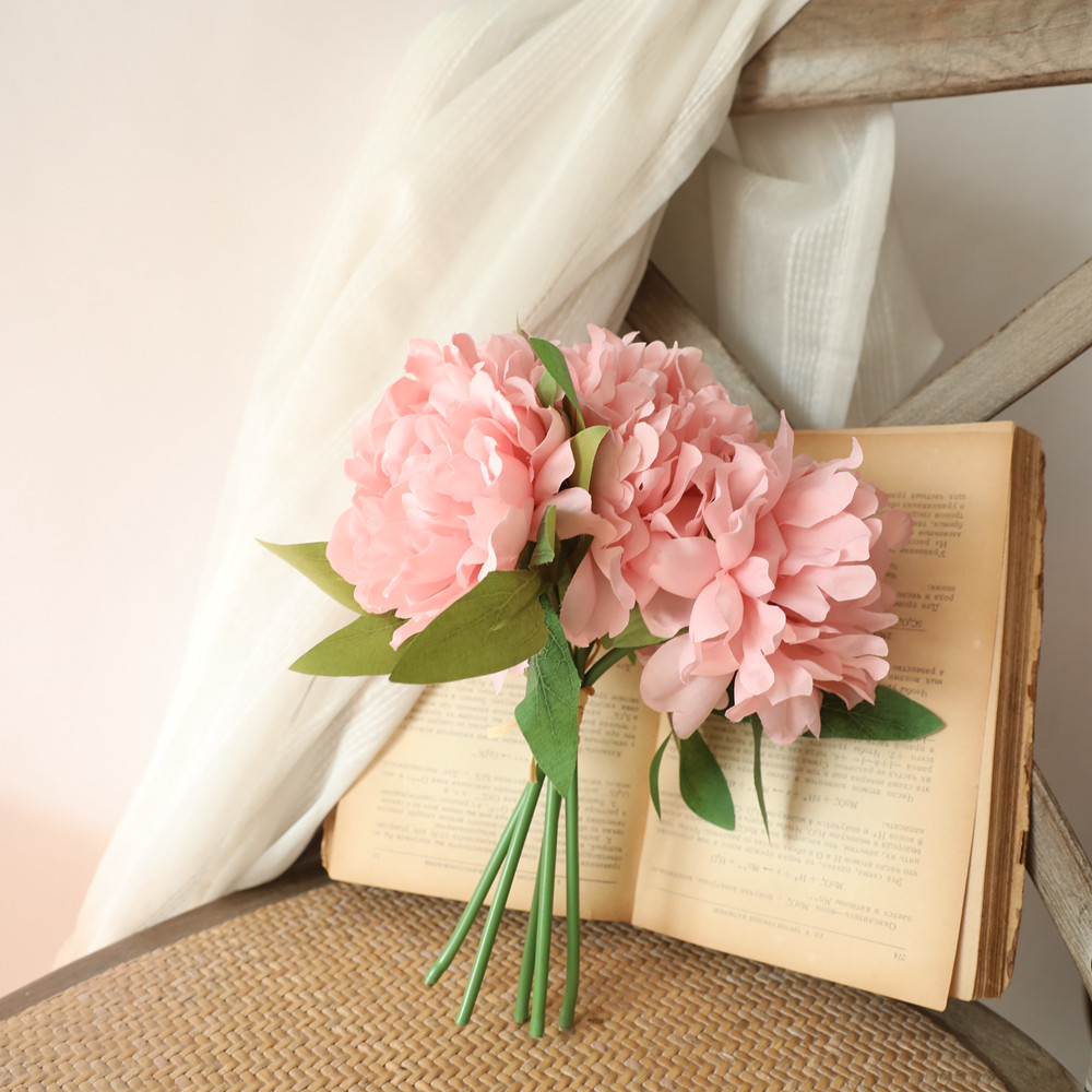 European-style simulation peony flower fake flower bouquet home living room wedding decoration flower hydrangea flower arrangement ornaments