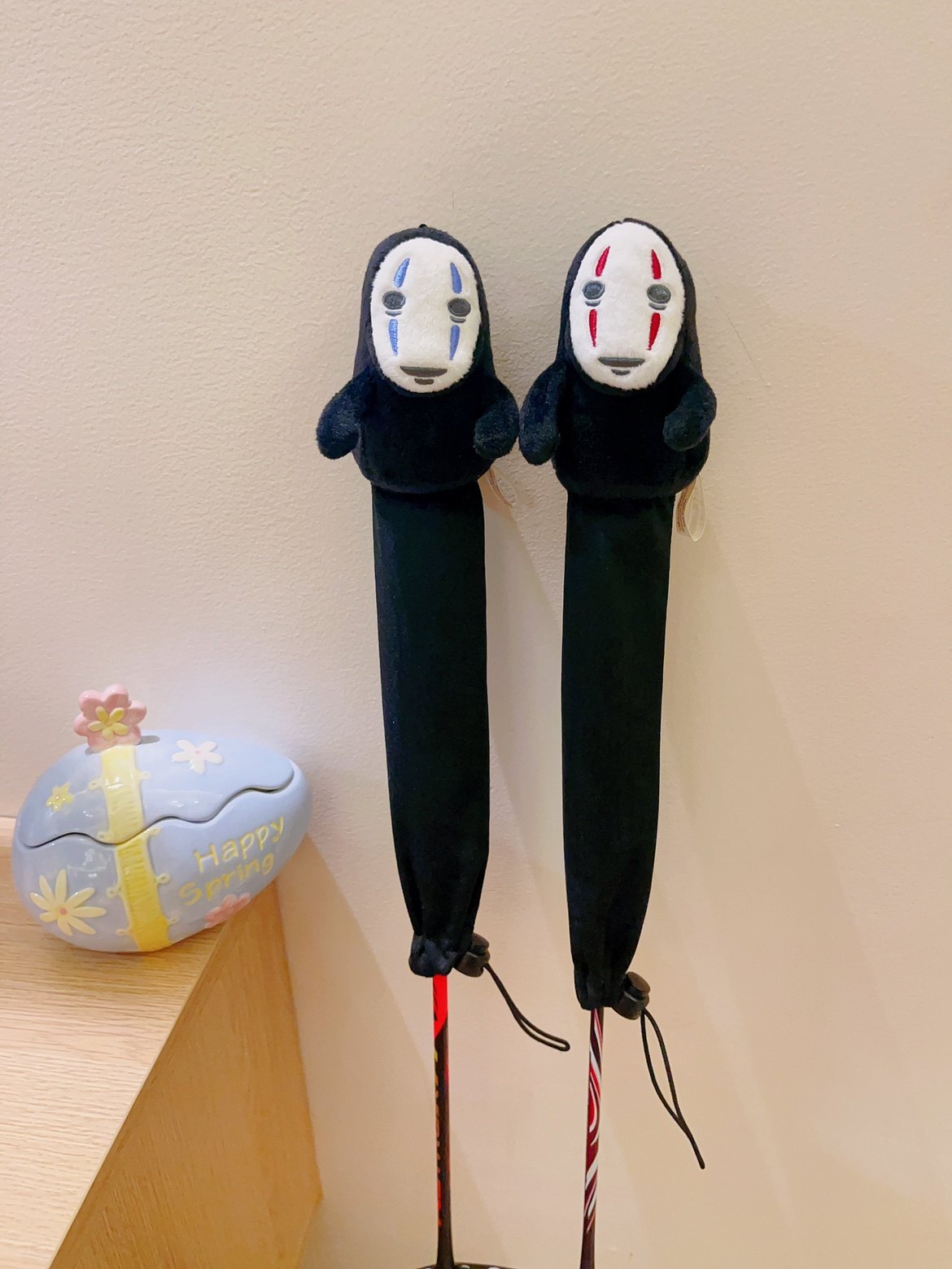 Miyazaki Jun No Face Men's No Face People's Little Flying Dragon Badminton Racket Handle Set full shop full 2-Taobao