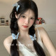 ຄວາມປາຖະໜາອັນບໍລິສຸດ retro blue smart butterfly side clip super fairy sweet exquisite hair clip niche high-end side clip hair clip