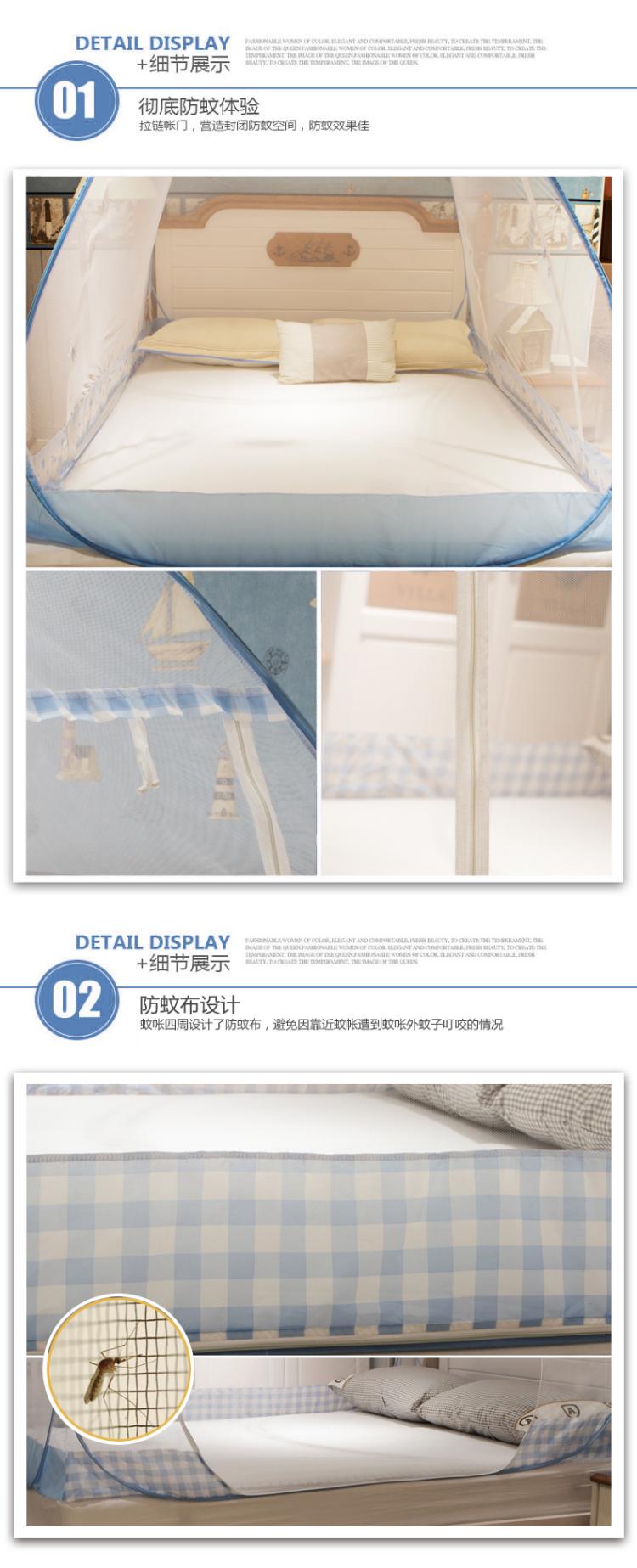 Hồng và lưới chống muỗi yurt sinh viên ký túc xá đôi giường đơn nhà công chúa gió 1.0m / 1.2 m miễn phí lắp đặt di động - Lưới chống muỗi màn ngủ chống muỗi