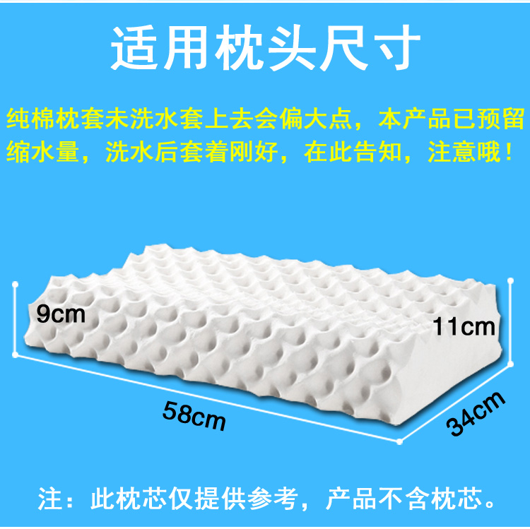 Vỏ gối cao su Thái Lan mùa đông 58x34 Cotton cao và thấp cổ gối hạt lớn Massage gối bông gối nằm cao su non