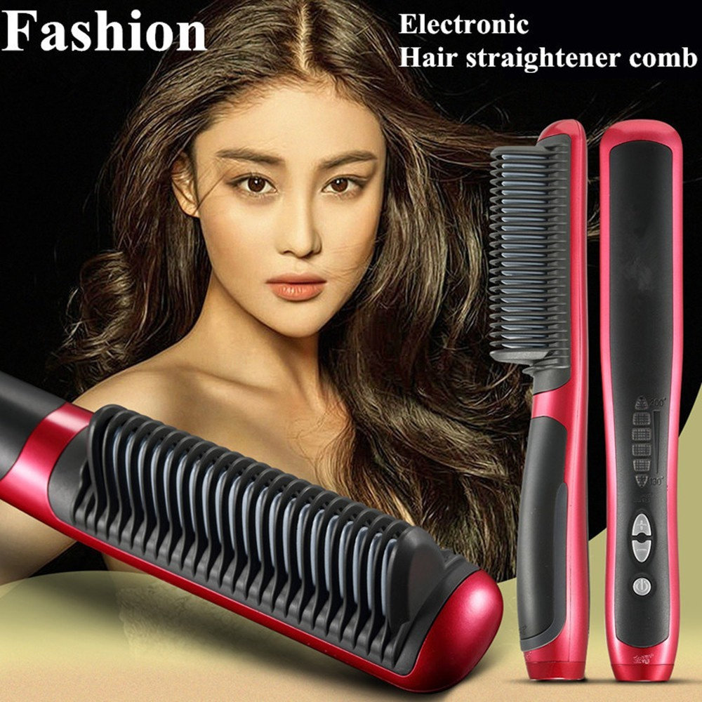 Fer à Lisser Vapeur électrique LED Avec Contrôle De Température - Rouge - Neuf