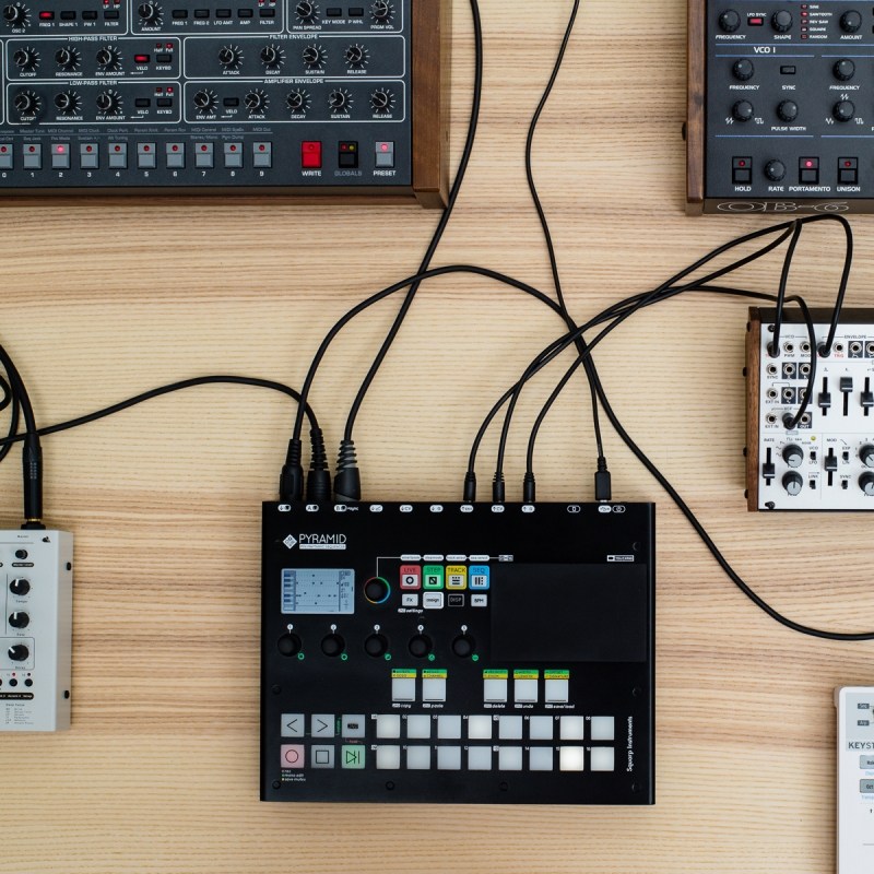Squarp Pyramids MK3 sequence machine MIDI controller in out interface cv gate