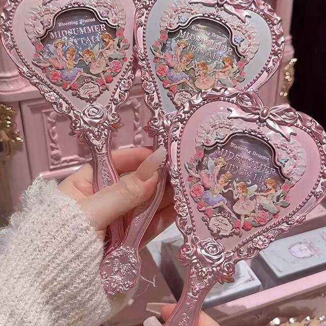 Flower Knowledge Midsummer Night Series Peripherals Carved Dressing Cabinet Hand Mirror Air Cushion Comb Hairpin Pullout Box