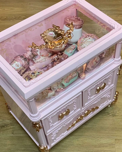 Серия «Цветок знает летнюю ночь» Резной шкафчик для макияжа Полный набор большого макияжа Allin