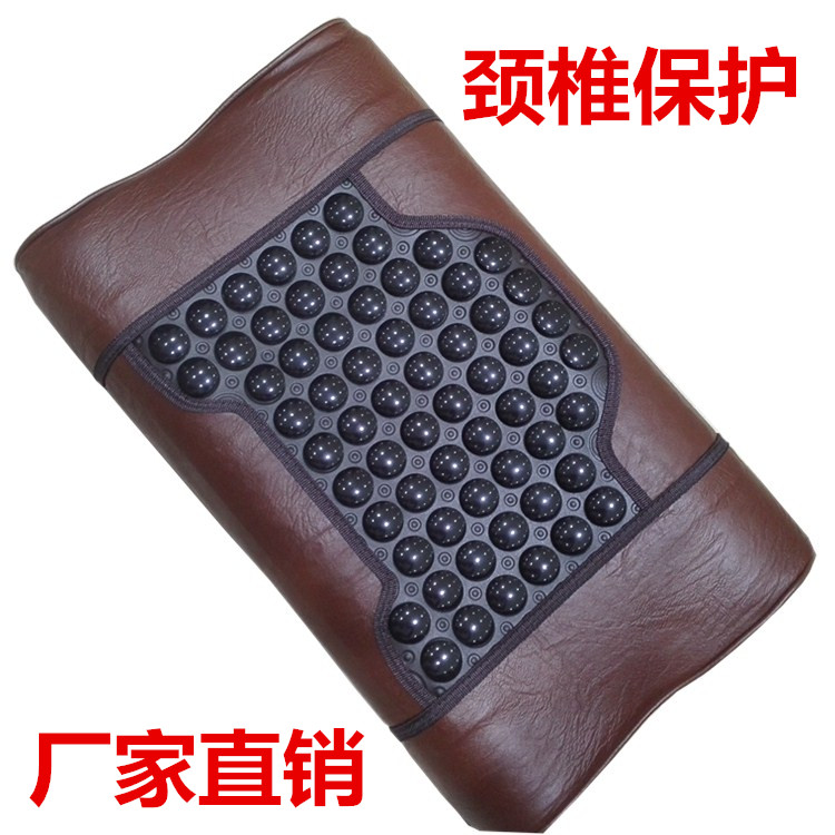 Jade Pillow Germanium Stone Pillow Tomalin Health Care Neck Pillow Leather Energy Jade Health Pillow Warm Yuxuan
