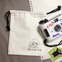 Shizuko's homemade white drawstring bag pure cotton cloth durable high face value