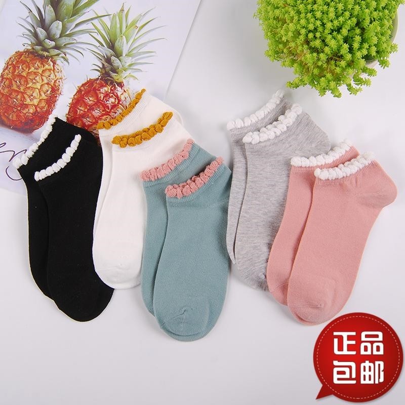 Socks women's socks Summer thin invisible socks Korean women pure cotton silicon invisible socks Cute women pure cotton shallow mouth women