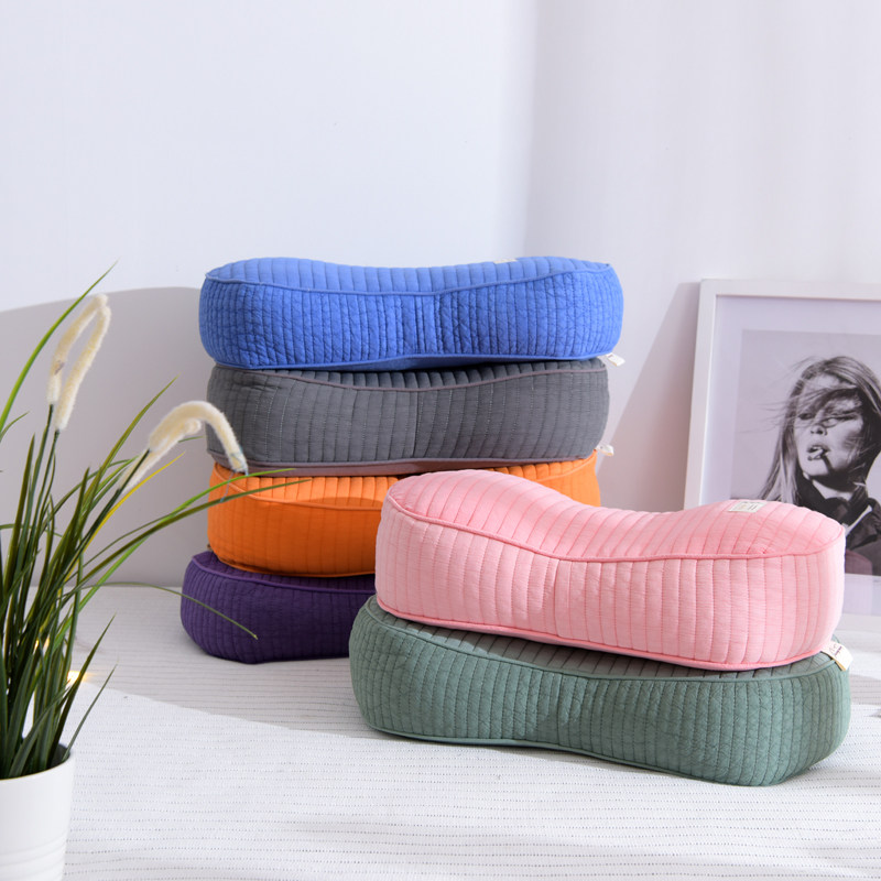 Sand Washed Buckwheat Pillow Quilted High Pillow Pure Buckwheat Shell Pillow Korean Bread Pillow Looper Removable Washable Pillow