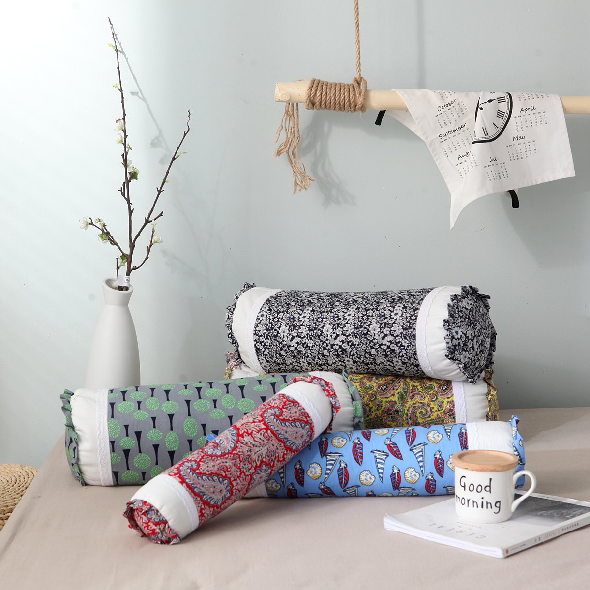 Cylindrical Buckwheat Leather Pillows Health Care Neck Pillow Candy Pillow Buckwheat Hull Pillow Core Adult Children Buckwheat Pillow