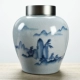 (Ru Kiln High Tea Pot Landscape Landscape