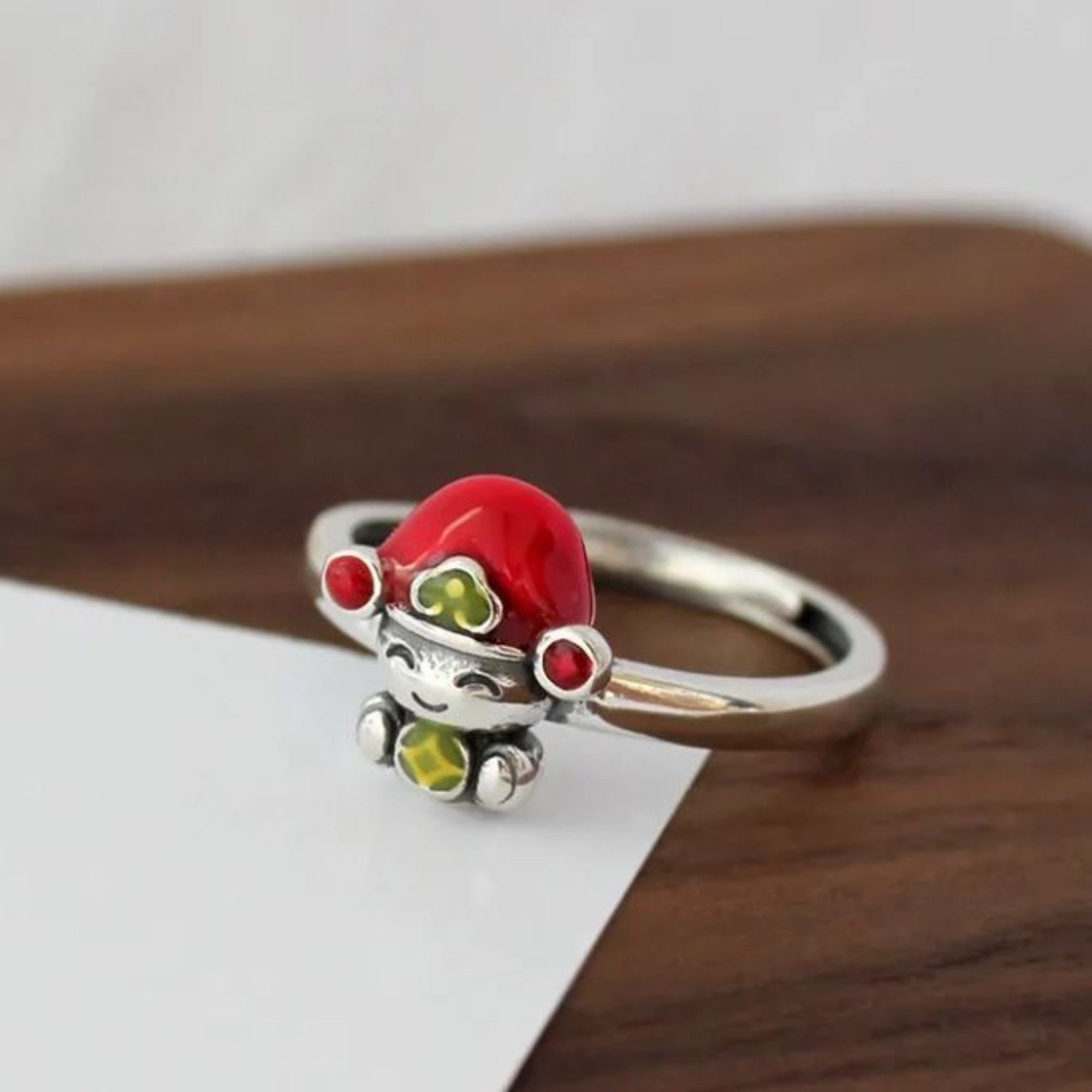 🎉 Must-have for the new year: enamel fortune god ring