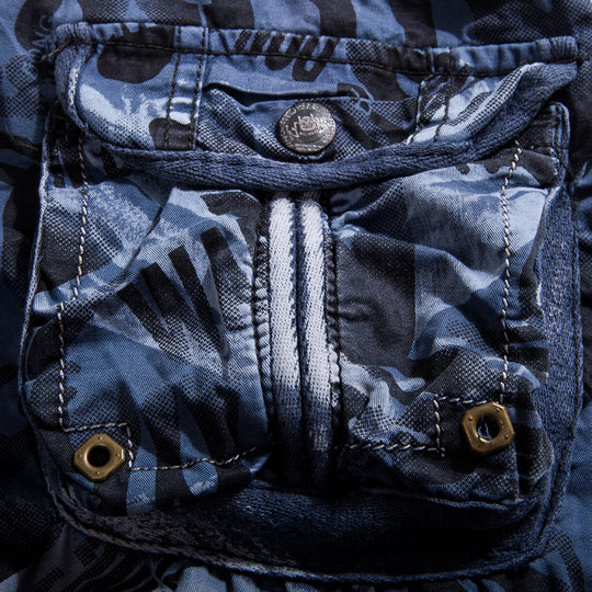 五分裤男夏季短裤男士休闲裤青年多口袋工装裤迷彩裤宽松大码欧美