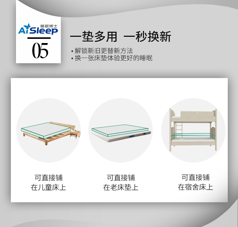 Tiến sĩ AiSleep / ngủ Thái Lan cao su thiên nhiên ký túc xá sinh viên nệm tatami đệm - Nệm giá đệm everon