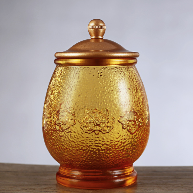 Master Wood glass eight auspicious cup for Buddha's water cup purification cup