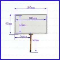 4 3 inch touch handwritten outside screen glass four wire resistance good quality sensitive 105 * 65mm 4380