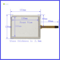 6 4 inch workout touch handwriting external screen glass 2 54 153 153 * 120mm quality good sensitivity high