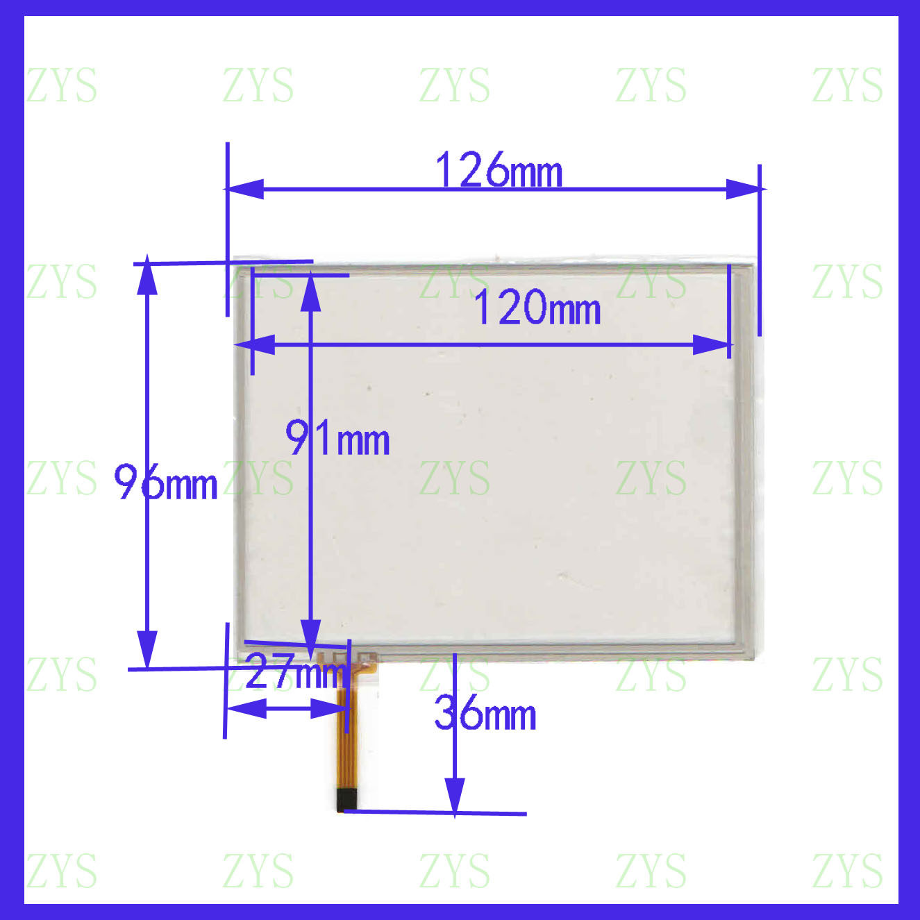 TPM5758 126*96 industrial control digital universal touch handwriting external screen glass four-wire resistance good quality