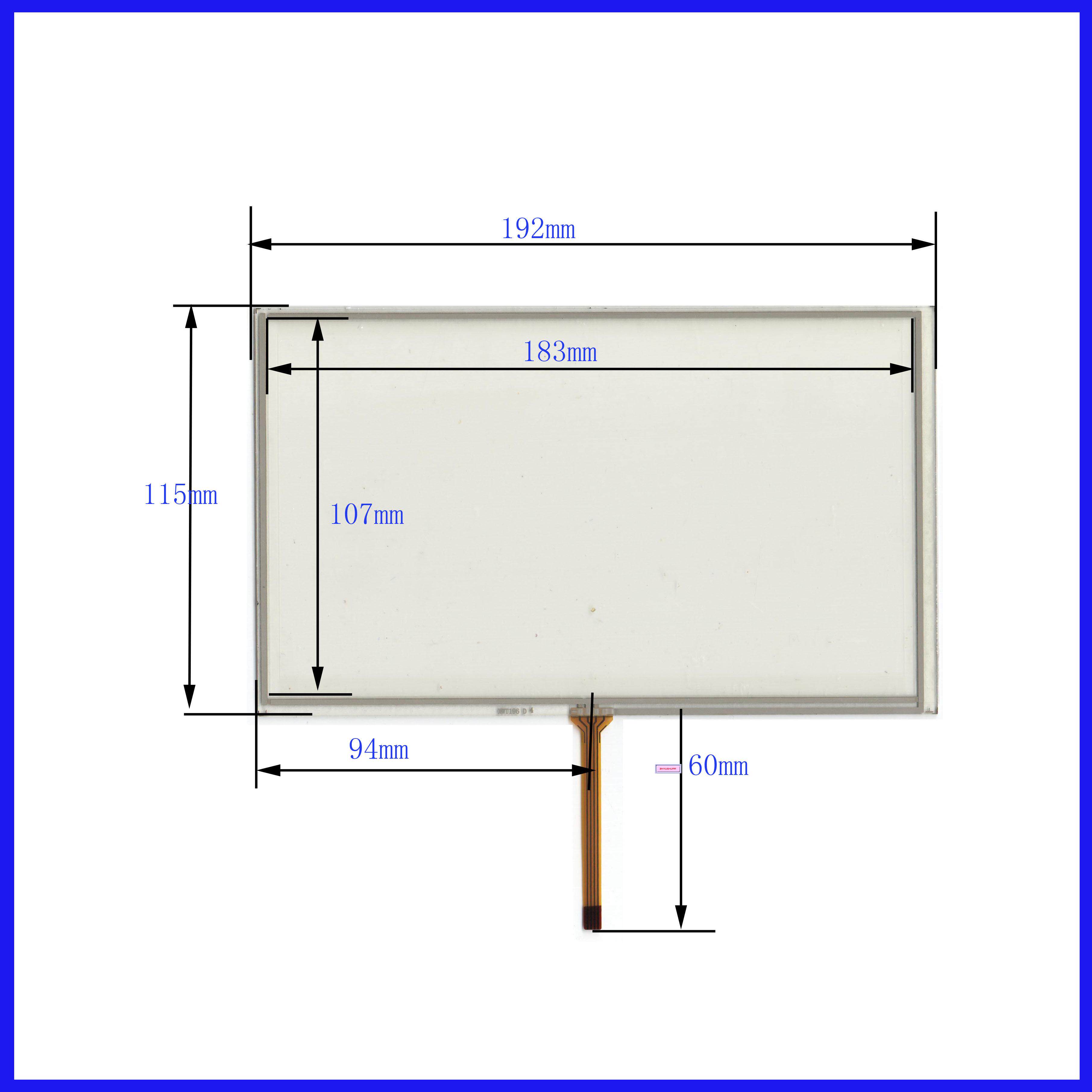 Four-wire car 192mm*115mm 8-inch XWT196 navigation touch handwriting external screen 192*115