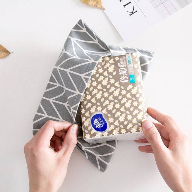 Cotton and linen storage box tissue paper towels for living room tissue box Japanese style