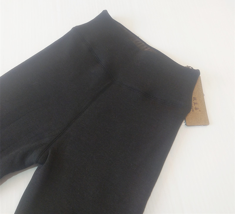 Meilandu dẫn nhiệt vải len cộng với nhung dày eo đầu gối quần ấm quần cotton quần xà cạp mặc phụ nữ quần legging nữ