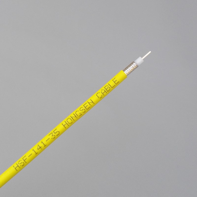RG141 -3半柔 141电缆 35欧姆 黄色低烟无卤护套耐温-40~100度