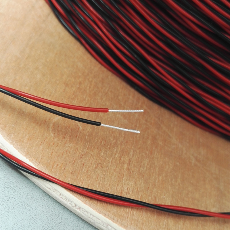 进口AF-250特氟龙镀银线2x0.15平方双绞线高温线机内连接线25AWG