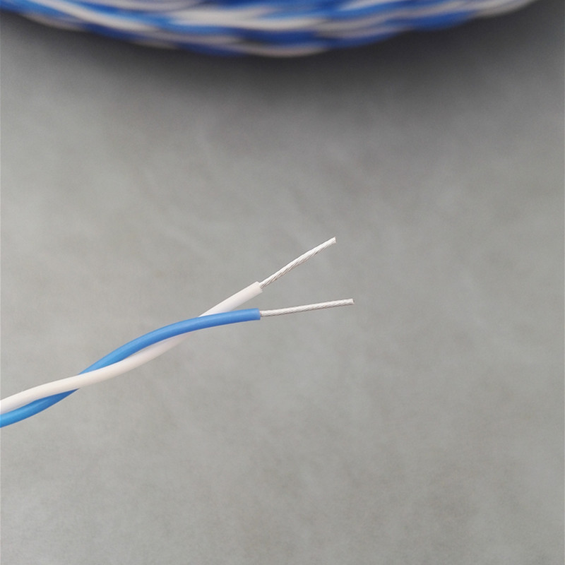 进口PTFE推挤高温镀银线双绞线2x0.2平方电源线机内连接线耐高温