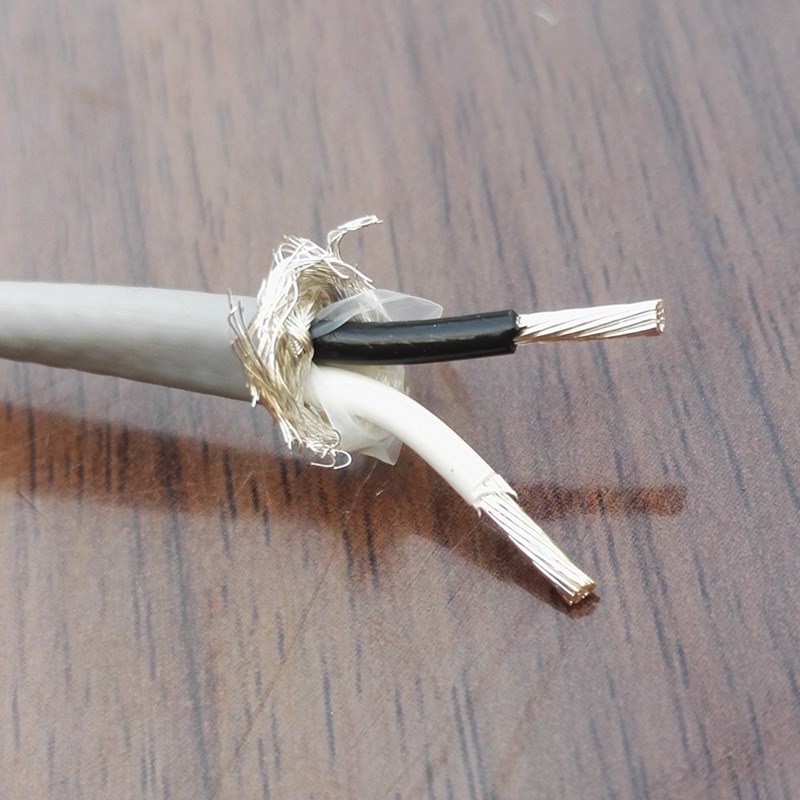 进口特氟龙镀银线2芯屏蔽线信号线机内连接线电源线