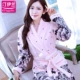 Áo choàng tắm nam đồ ngủ cặp vợ chồng dịch vụ nhà đồ ngủ dịch vụ nhà áo ngủ dày flannel san hô cashmere mùa thu và mùa đông tay áo dài đồ bộ pijama