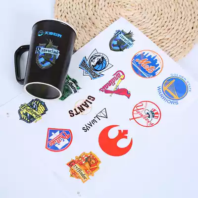 uv transfer sticker custom logo trademark transparent hollow word tea separation Crystal sticker water transfer customization