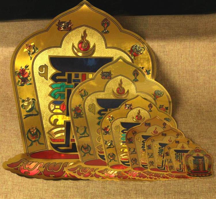 Tibetan Buddhism Ten-phase Free Stickers Seven Sizes Buddhist Stickers
