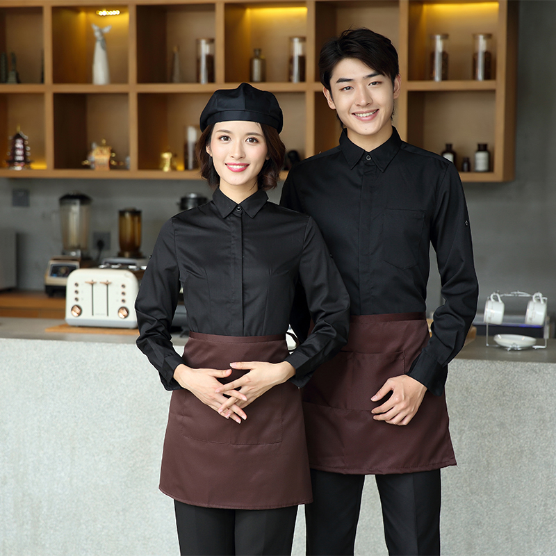 Catering waiter autumn and winter long-sleeved shirts, Chinese and Western food, coffee, hot pot restaurant, hotel work clothes, summer clothes, men's and women's suits
