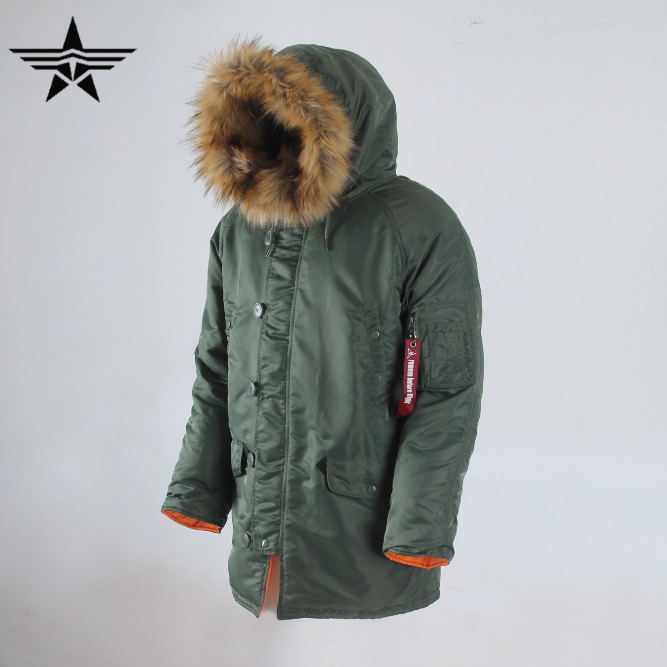 N3b Cold Weather Parka US Army Pike jacket Anti-cold wear cotton clothing Nylon Thickened Male