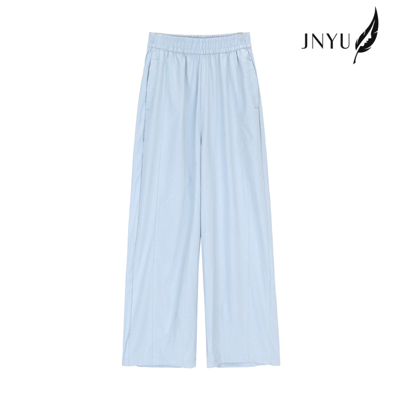 【Chino Pants】North American Cool Summer Minimalist Style High-End Elastic Waist Slimming Women's Cropped Casual Chino Pants