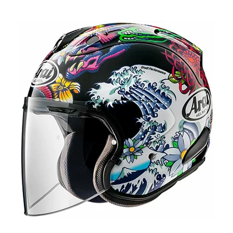 Подлинный мотоциклетный шлем Arai VZ-Ram, полупризрак (4/4) женский, летний шлем на четыре сезона, полувкрывающий safety шлем