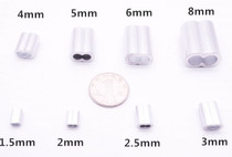 A variety of aluminum sleeve 8-shaped aluminum sleeve double hole aluminum sleeve stainless steel wire rope aluminum buckle aluminum Chuck specifications complete